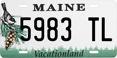 ME license plate 5983TL