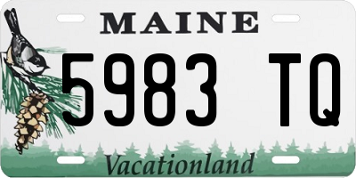 ME license plate 5983TQ