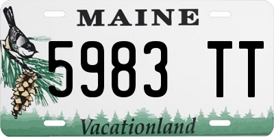 ME license plate 5983TT