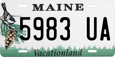 ME license plate 5983UA