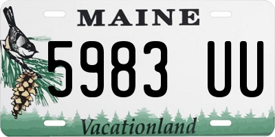 ME license plate 5983UU