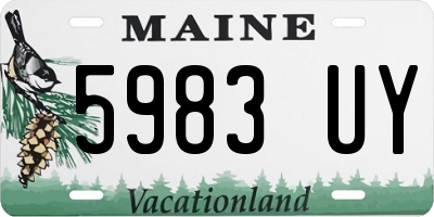 ME license plate 5983UY