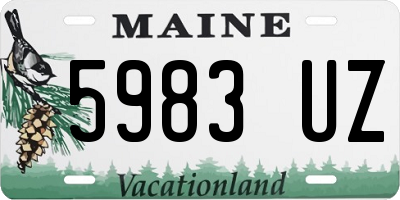 ME license plate 5983UZ