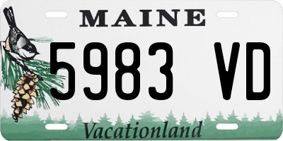 ME license plate 5983VD