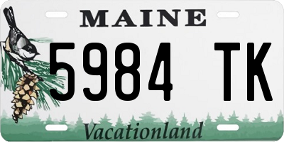 ME license plate 5984TK