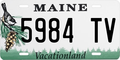 ME license plate 5984TV