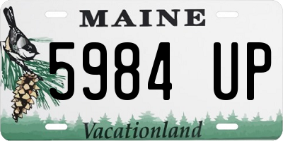 ME license plate 5984UP