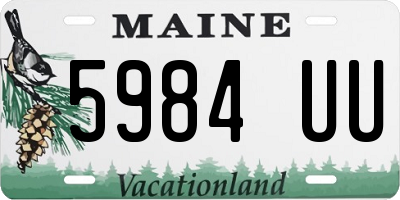 ME license plate 5984UU