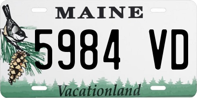 ME license plate 5984VD