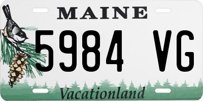 ME license plate 5984VG