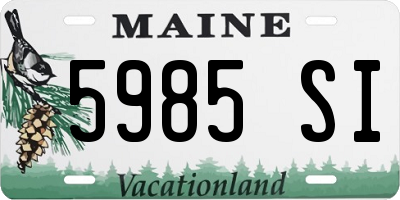 ME license plate 5985SI