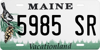 ME license plate 5985SR