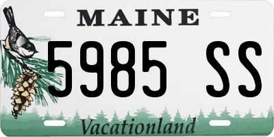 ME license plate 5985SS