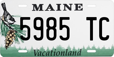 ME license plate 5985TC