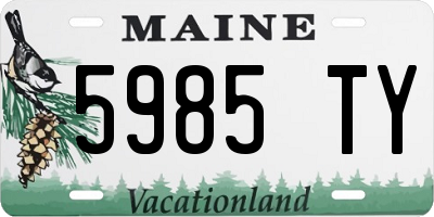 ME license plate 5985TY