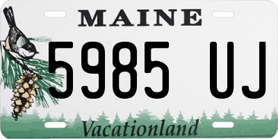 ME license plate 5985UJ