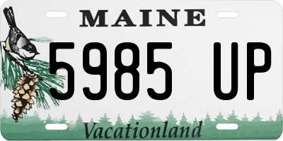 ME license plate 5985UP