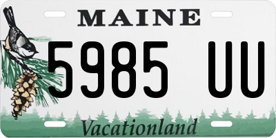 ME license plate 5985UU