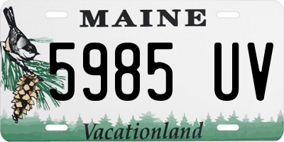 ME license plate 5985UV