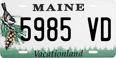 ME license plate 5985VD