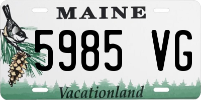 ME license plate 5985VG