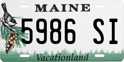ME license plate 5986SI