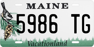ME license plate 5986TG