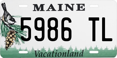 ME license plate 5986TL