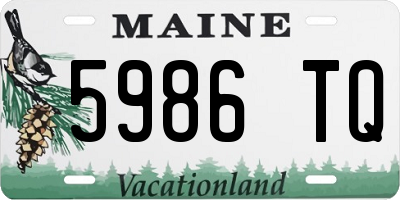 ME license plate 5986TQ