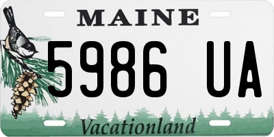 ME license plate 5986UA
