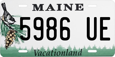 ME license plate 5986UE