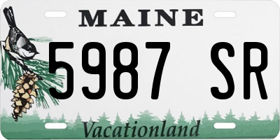 ME license plate 5987SR