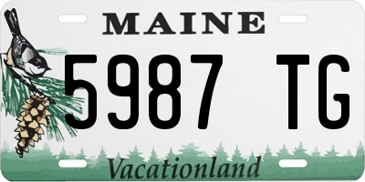 ME license plate 5987TG