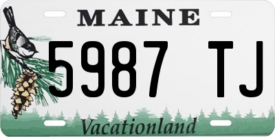 ME license plate 5987TJ