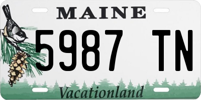ME license plate 5987TN