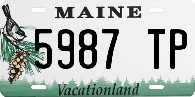 ME license plate 5987TP