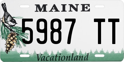 ME license plate 5987TT