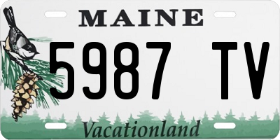 ME license plate 5987TV