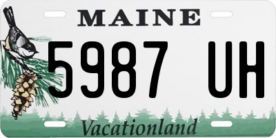 ME license plate 5987UH