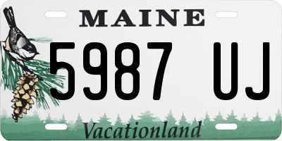 ME license plate 5987UJ