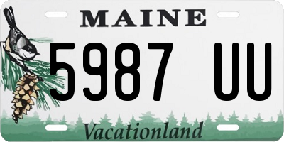 ME license plate 5987UU