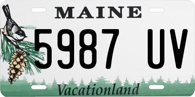 ME license plate 5987UV