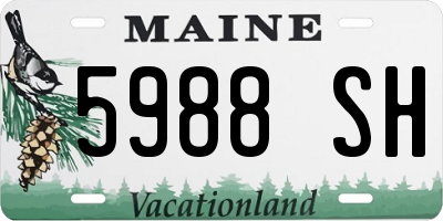 ME license plate 5988SH