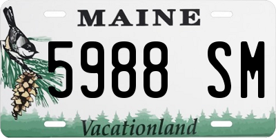ME license plate 5988SM