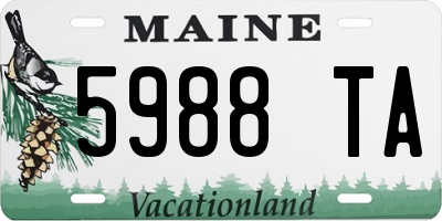 ME license plate 5988TA