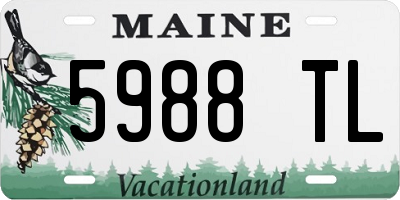 ME license plate 5988TL
