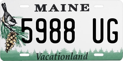 ME license plate 5988UG