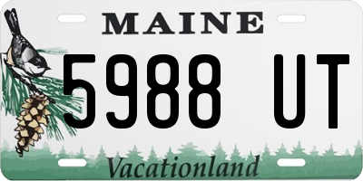 ME license plate 5988UT