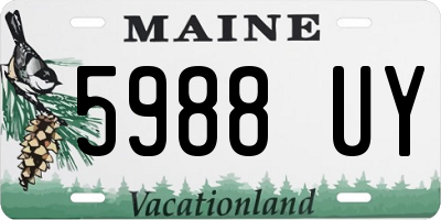 ME license plate 5988UY