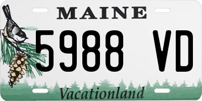 ME license plate 5988VD